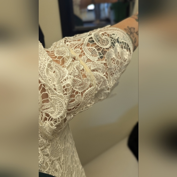 PERA Perdonna 2 lace boho vintage wedding dress - Picture 6 of 8